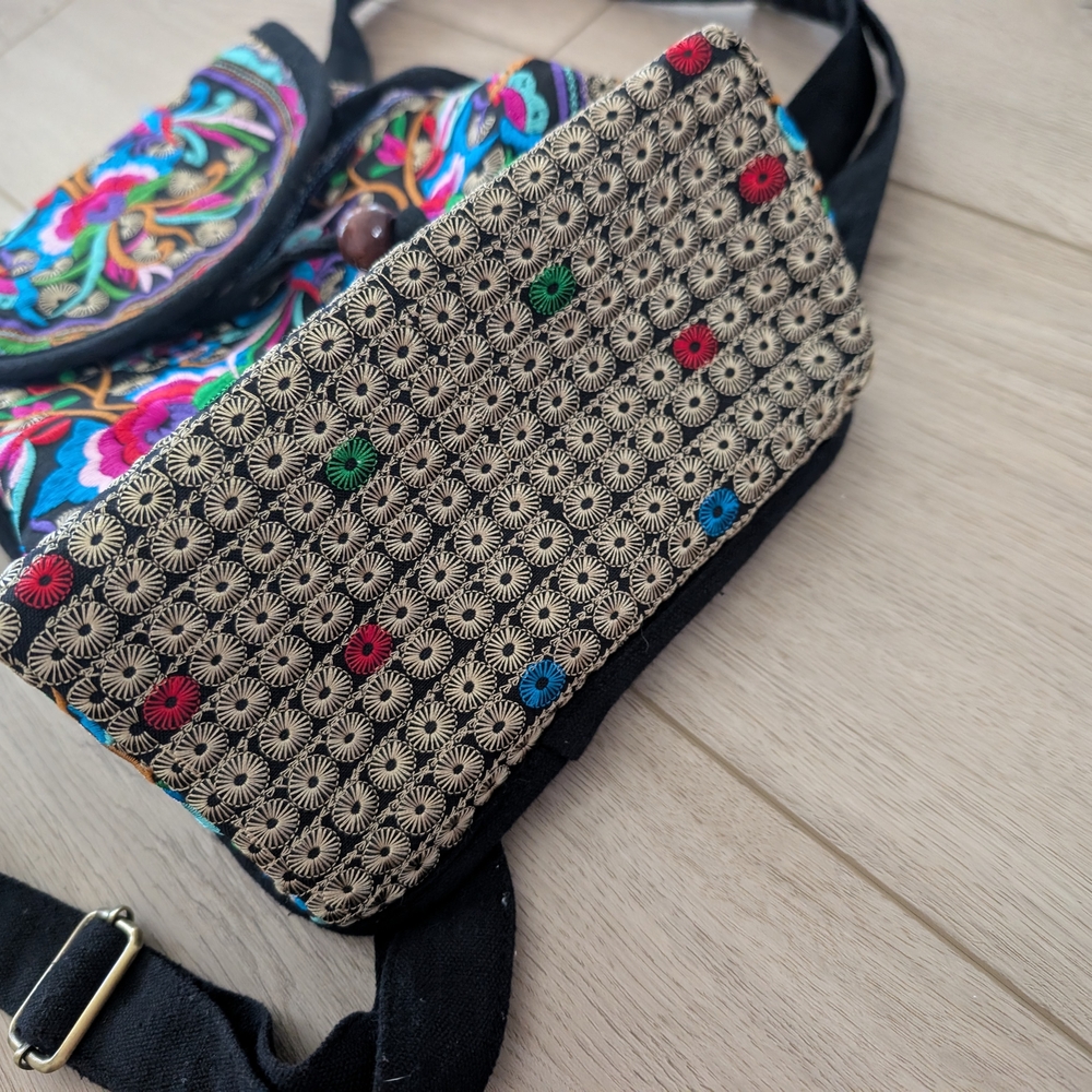 Embroidered Multicolor Backpack - Picture 3 of 9
